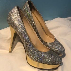 enzo angiolini sparkle heels 9.5 size